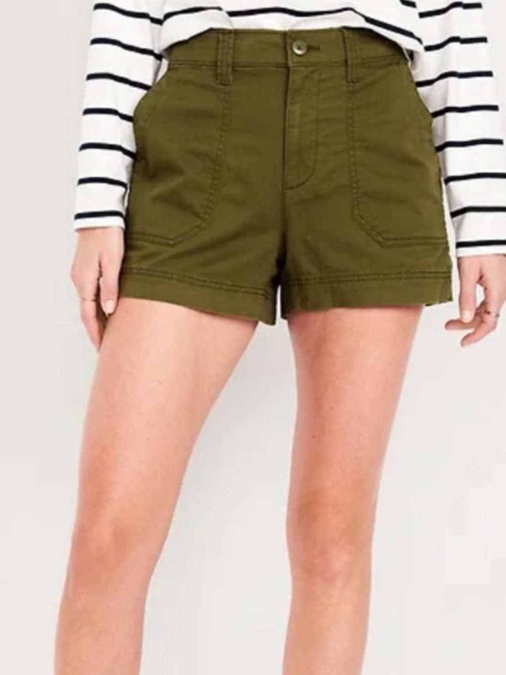 Old Navy Green High Rise OG Chino Shorts Size XL